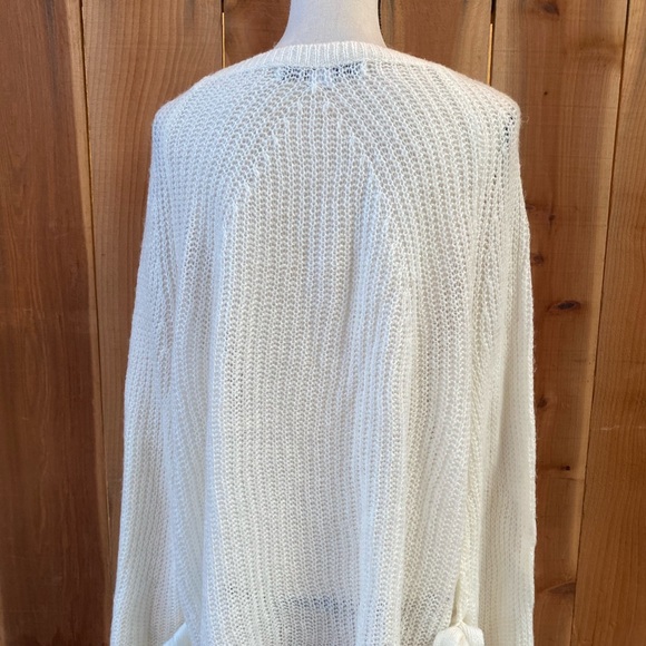 Project Naadam knit sweater tie sleeves ivory - Picture 6 of 6